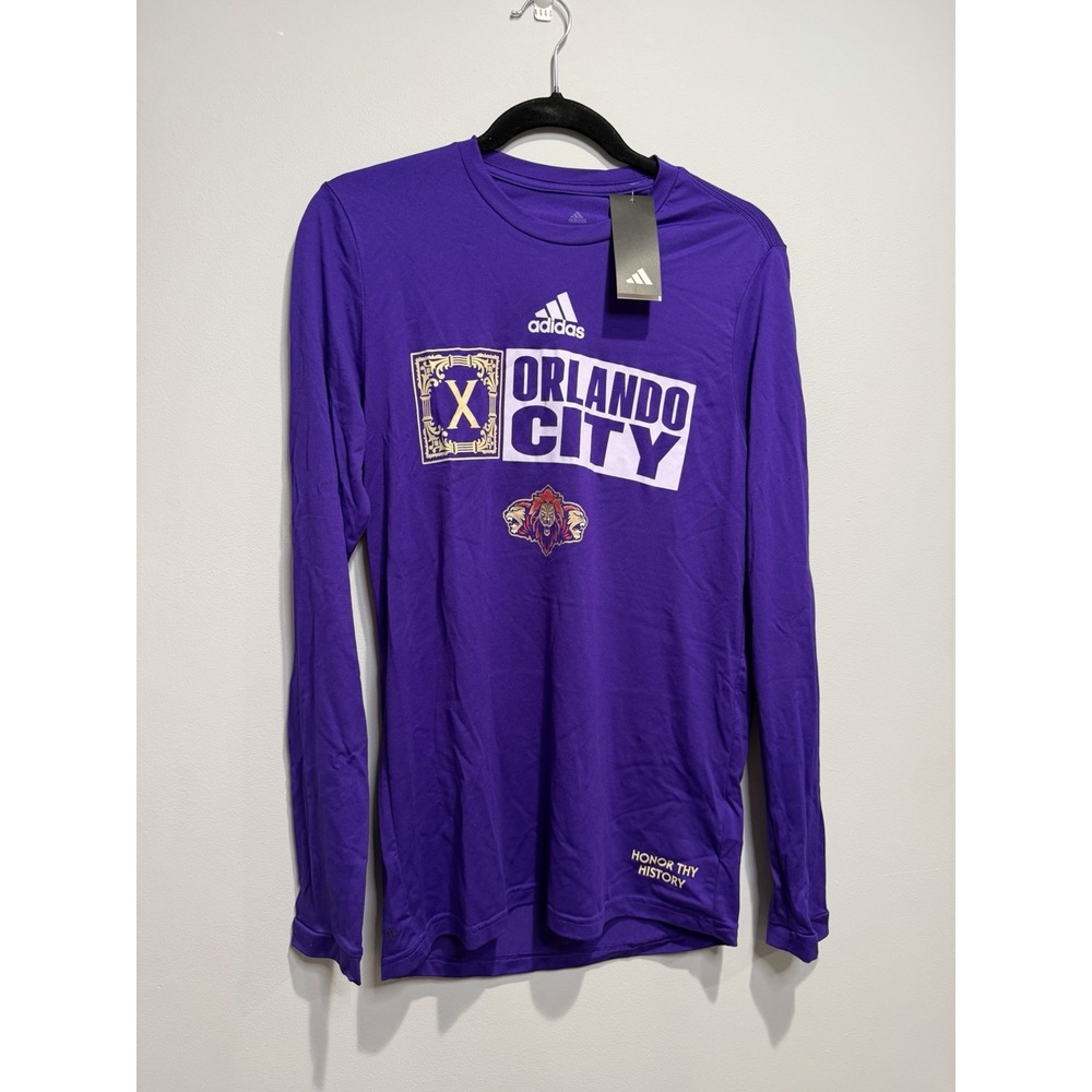 Adidas Men's Orlando City Soccer Club MLS Long Sleeve T-Shirt - Mens Size S